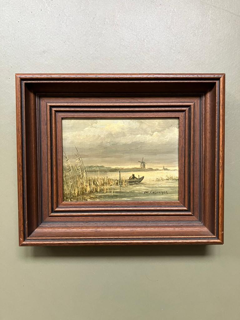 Schilderijtje van Chris Koelemeyer 24 x 20 cm, Ophalen of Verzenden