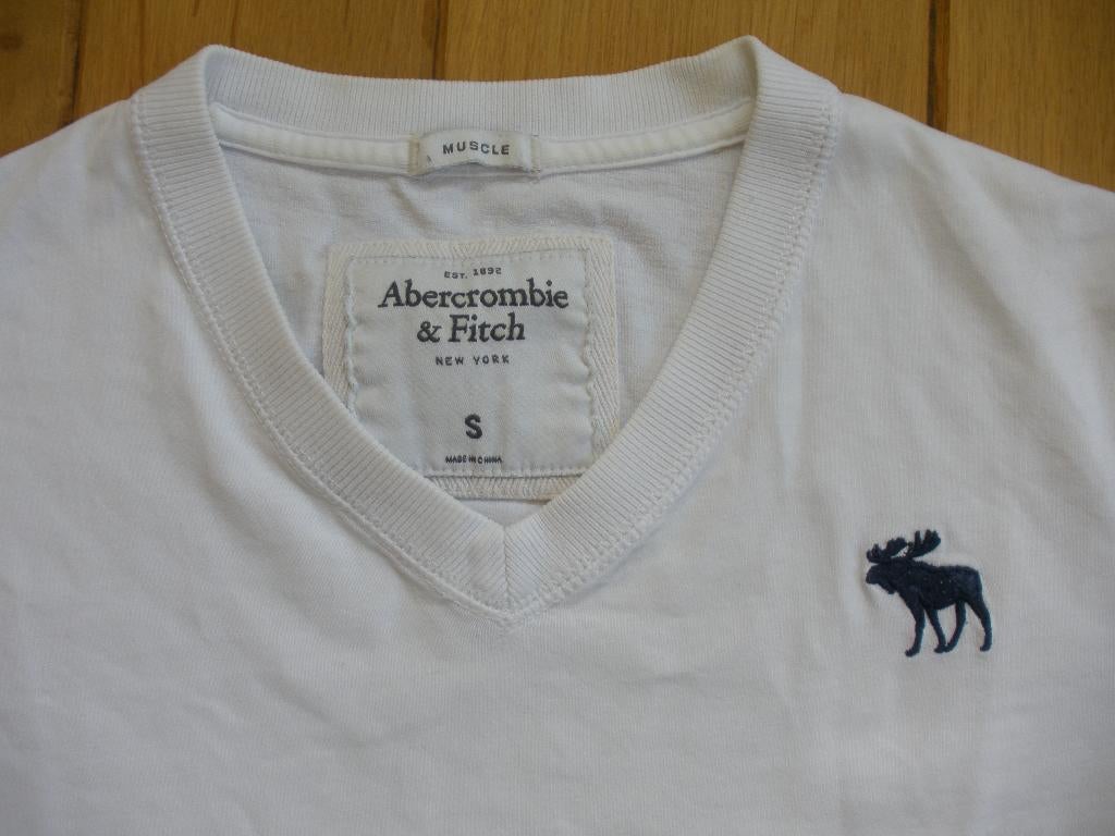 ABERCROMBIE & FITCH t- shirt wit maat S, Wit, Ophalen of Verzenden, Zo goed als nieuw, Abercrombie & Fitch
