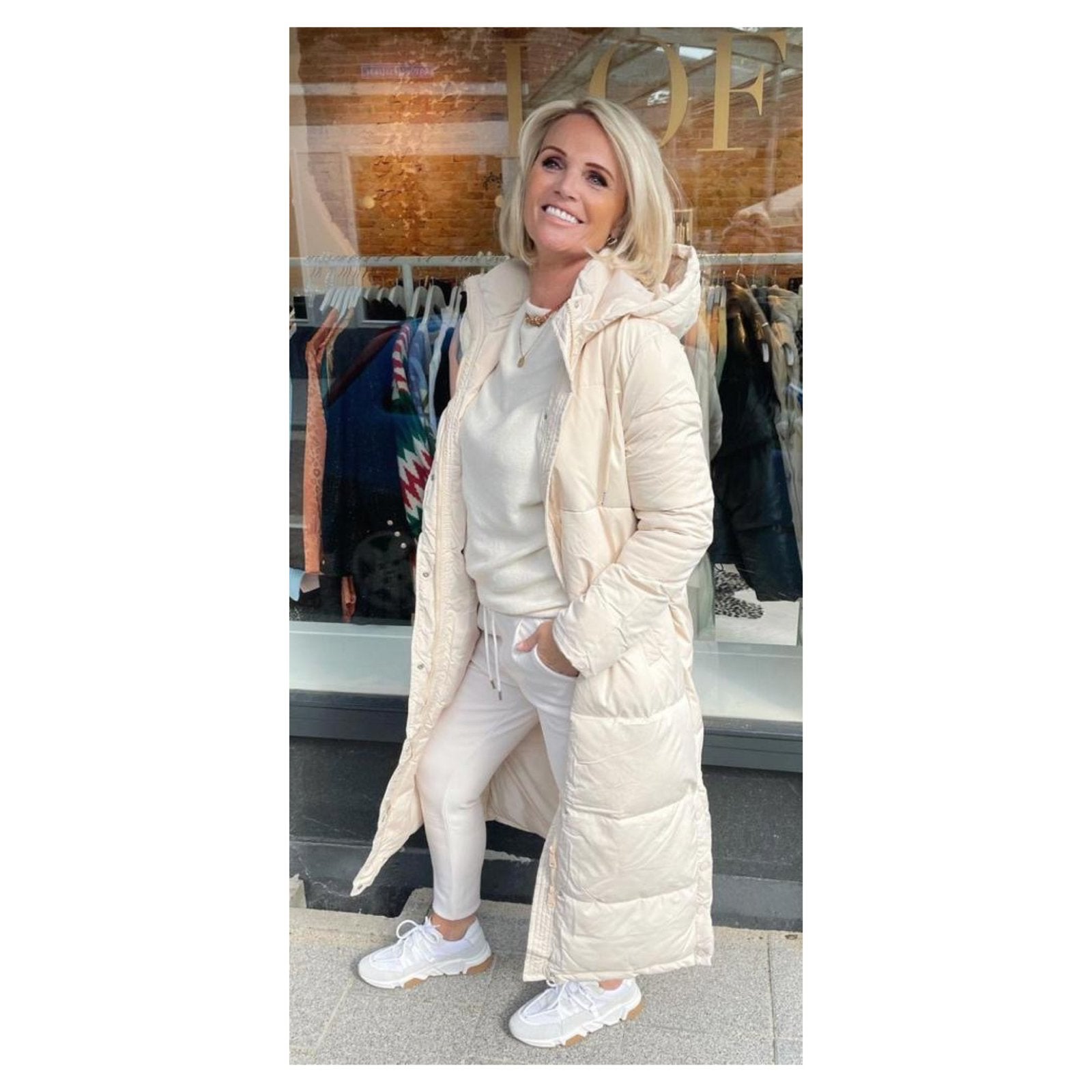 Jus de Pom | Lange winterjas creme | Maat M, Ophalen of Verzenden, Nieuw, Maat 38/40 (M)