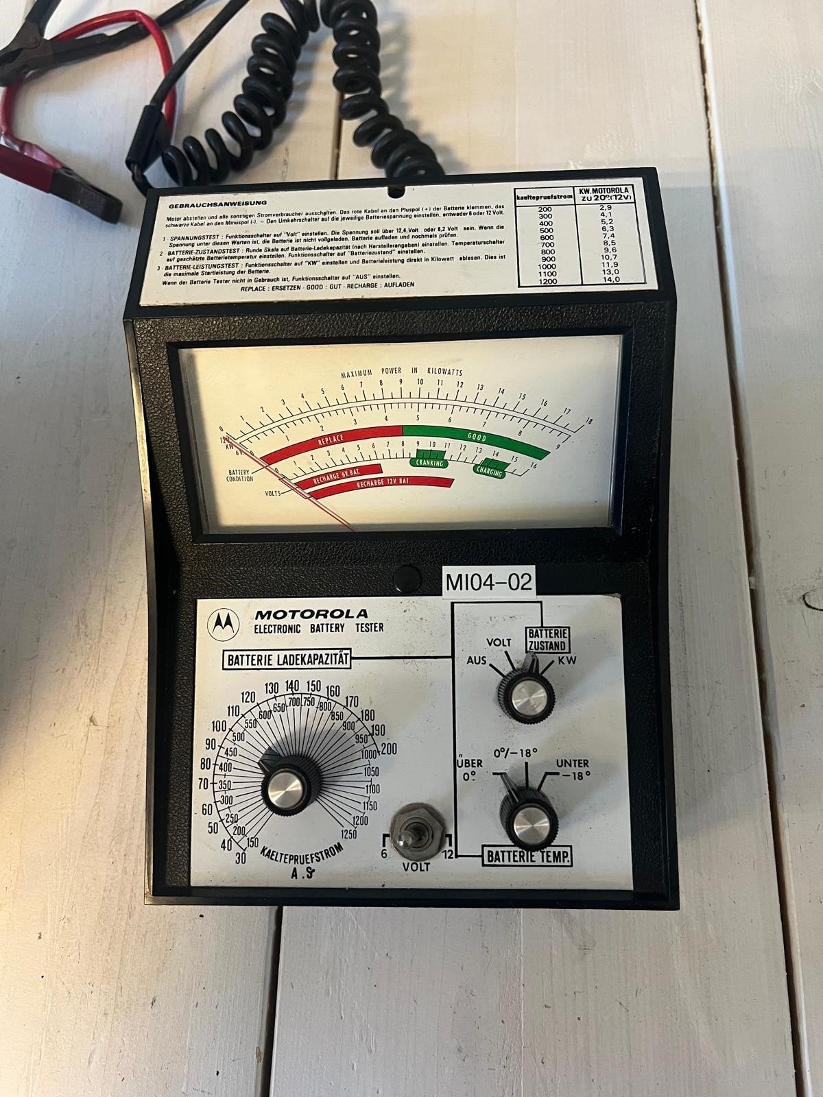 Motorola Elektronische Batterij Tester MI04-02, Ophalen of Verzenden, Overige typen