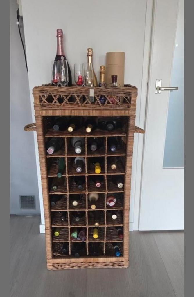 Riviera Maison Wijnmand, Huis en Inrichting, Woonaccessoires | Wijnrekken, Ophalen, Zo goed als nieuw, 75 cm of meer, 25 flessen of meer
