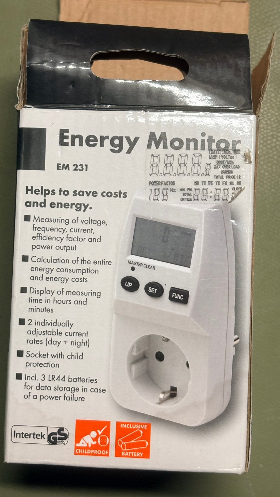 Energie meet toestel €10,- incl verzenden, Doe-het-zelf en Verbouw, Ophalen of Verzenden, Zo goed als nieuw, Elektriciteit