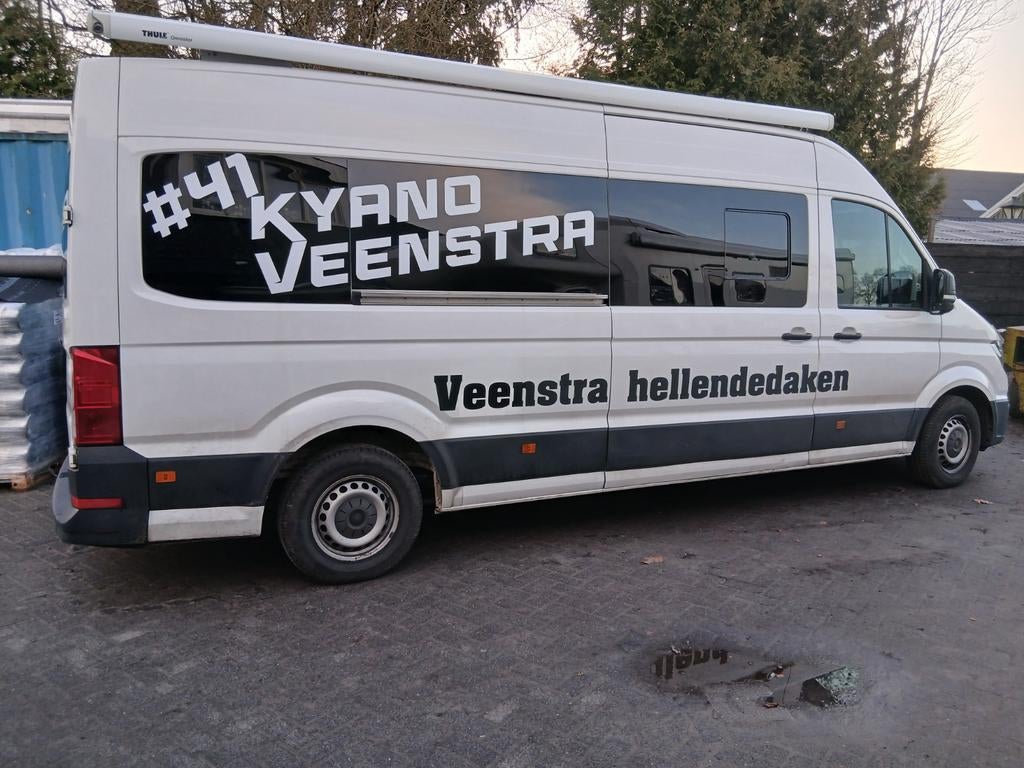 Vw crafter L4H2 Cross bus met luifel en zijwangen L4H2, Stof, Zwart, 4 cilinders, Volkswagen