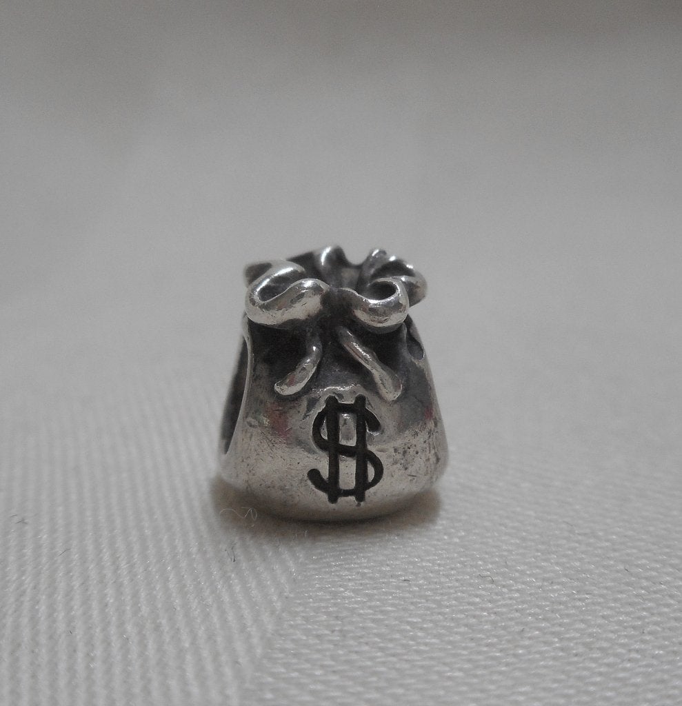 Zilveren Pandora bedel Geldbuidel nr.055