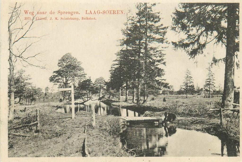 701-123-037 Laag Soeren Weg naar de Sprengen, Verzamelen, Ansichtkaarten | Nederland, Verzenden, Voor 1920, Gelderland