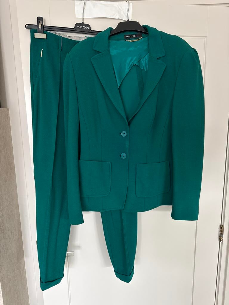 Marc Cain pak turquoise/groen, Kleding | Dames, Kostuum of Pak, Maat 42/44 (L), Ophalen of Verzenden, Gedragen