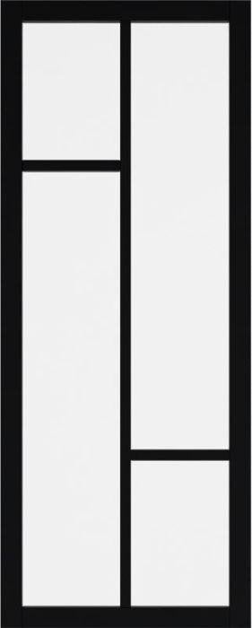 Binnendeur industrieel 93 x 231,5 x 38 - mat glas, stomp, Ophalen, 80 tot 100 cm, 215 cm of meer, Binnendeur