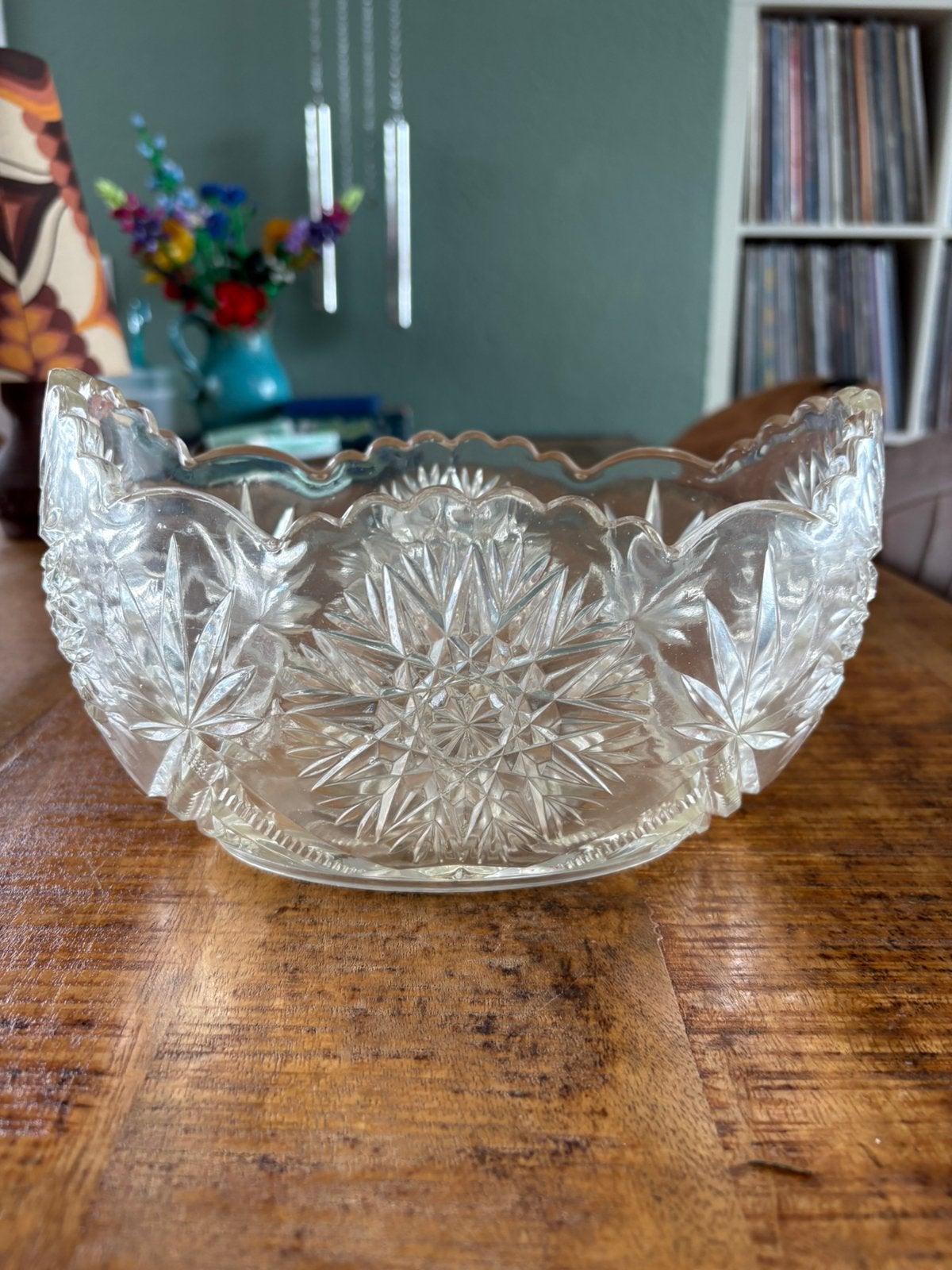 Decoratieschaal kristal, Ophalen, Zo goed als nieuw, Rond, Glas