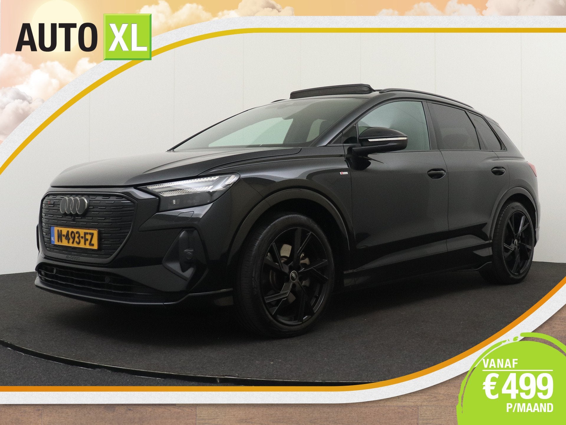 Audi Q4 e-tron 40 S-Line Competition 77 kWh (90% SOH) Warmte, Auto's, Automaat, Dealer onderhouden, Achterwielaandrijving, Gebruikt