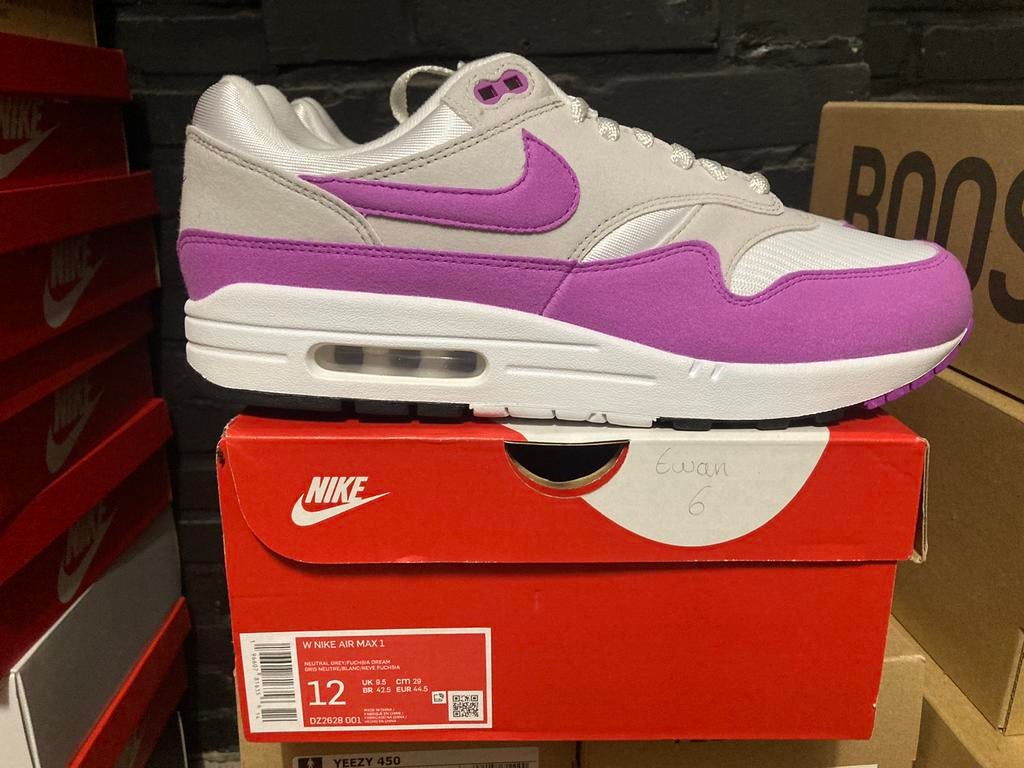 Nike air max 1 fuchsia 44,5, Ophalen of Verzenden, Nieuw, Overige kleuren
