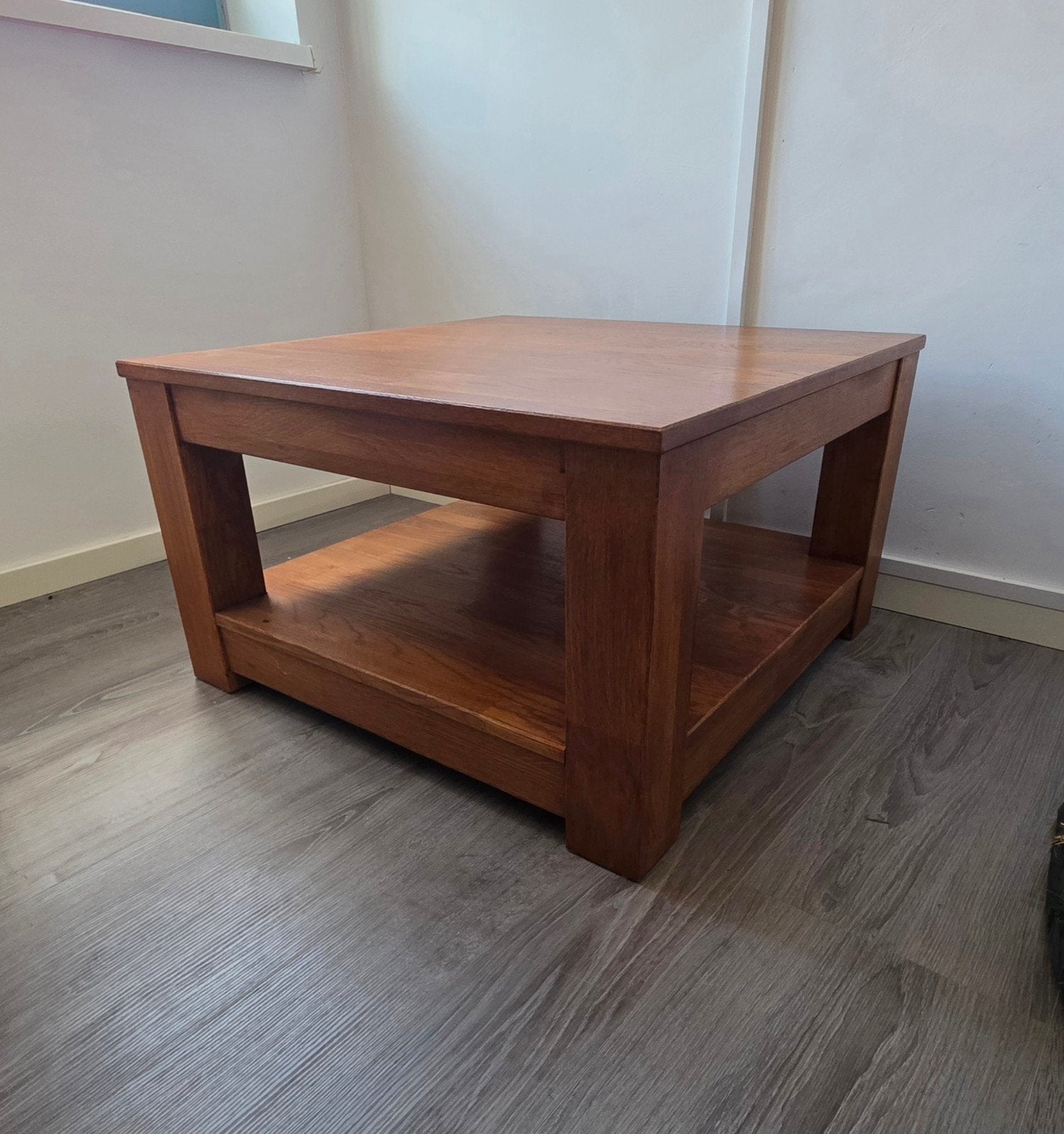 Salontafel salon tafel eikenhout hout kersen, Ophalen, Vierkant, Eikenhout