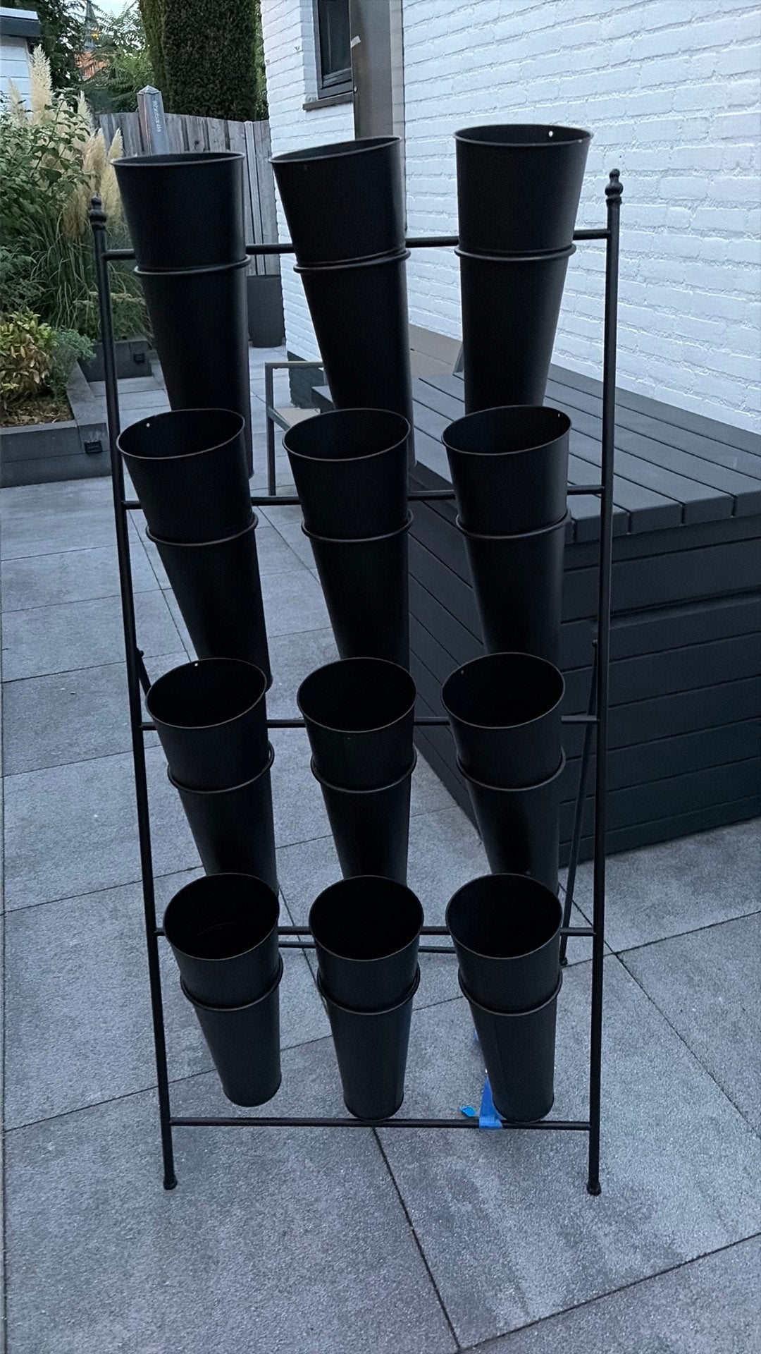 Bloembossen verkooprek, Tuin en Terras, Bloembakken en Plantenbakken, Ophalen of Verzenden, Zo goed als nieuw, Rond, Hout
