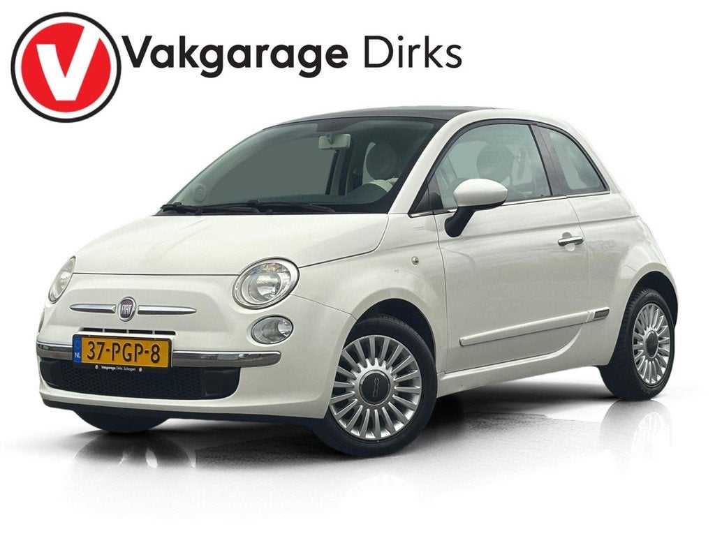 Fiat 500 1.2 Aut. Lounge ✅ Pano ✅ Airco ✅ 15 inch, Euro 5, Stof, Gebruikt, 1242 cc