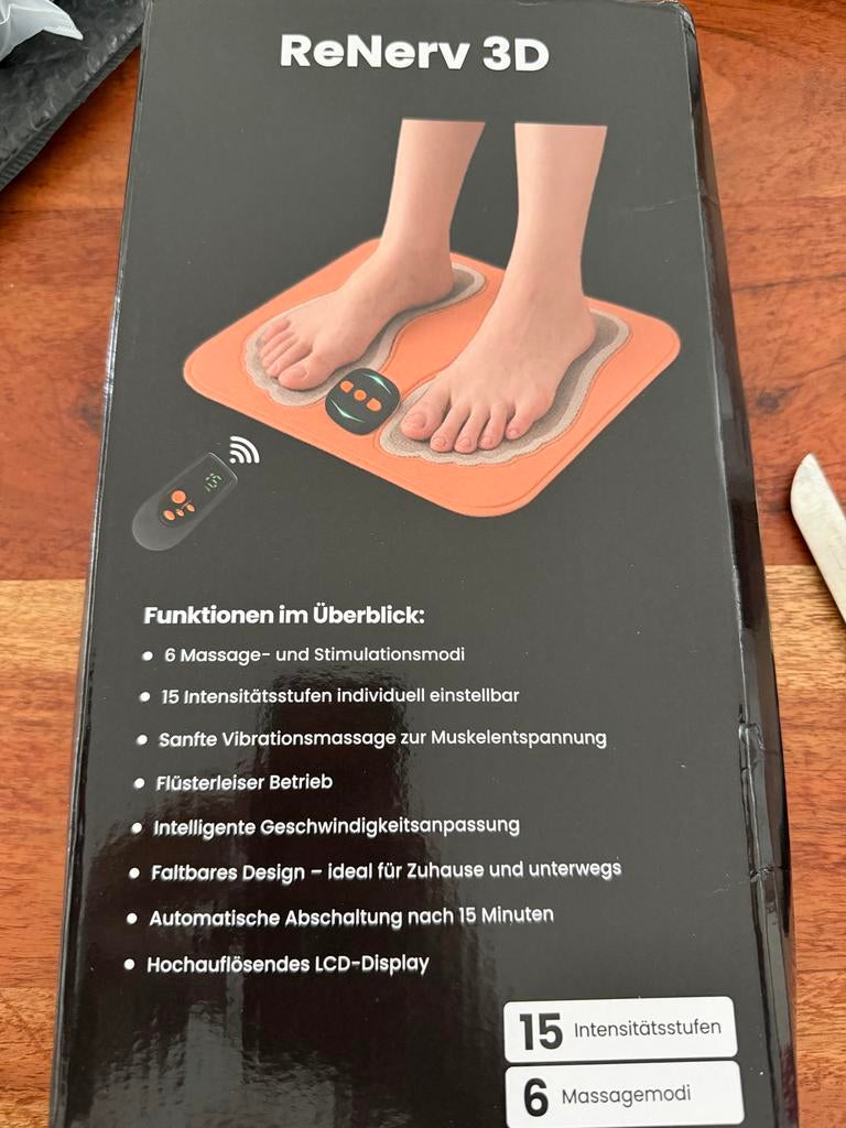 ReNerv 3D Voetmassageapparaat Nieuw in doos, Sport en Fitness, Massageproducten, Ophalen of Verzenden, Nieuw, Apparaat