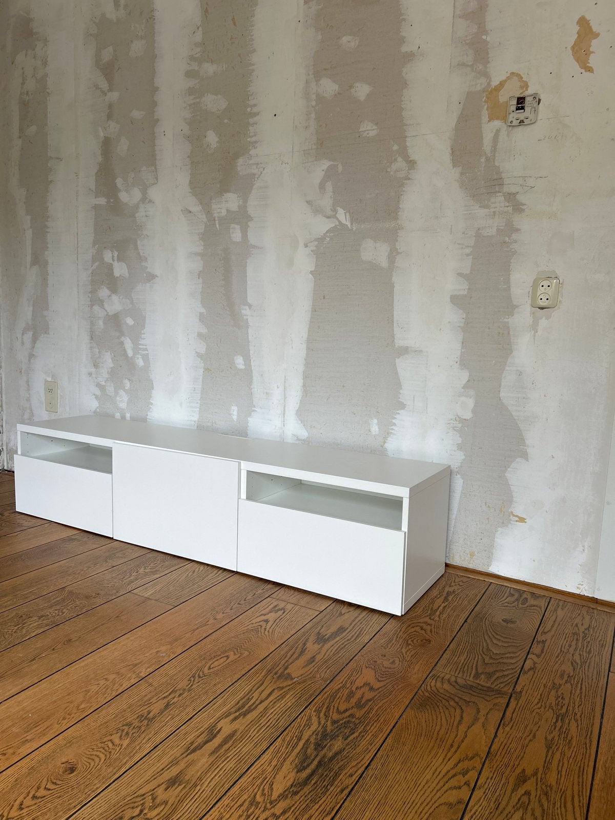 Ikea Besta TV meubel wit 180x40x40 cm, Ophalen, Gebruikt, 150 tot 200 cm, Minder dan 100 cm