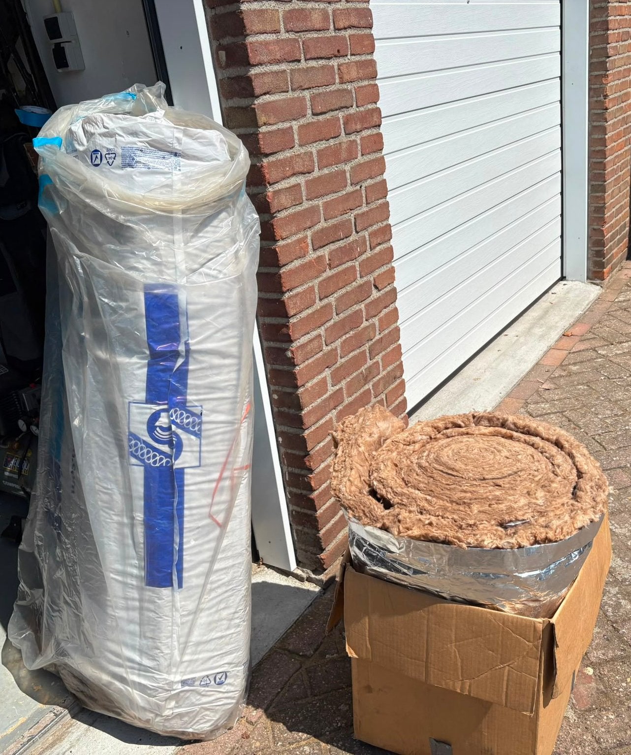 Glaswol, Ophalen, 4 tot 8 cm, Zo goed als nieuw, Muurisolatie