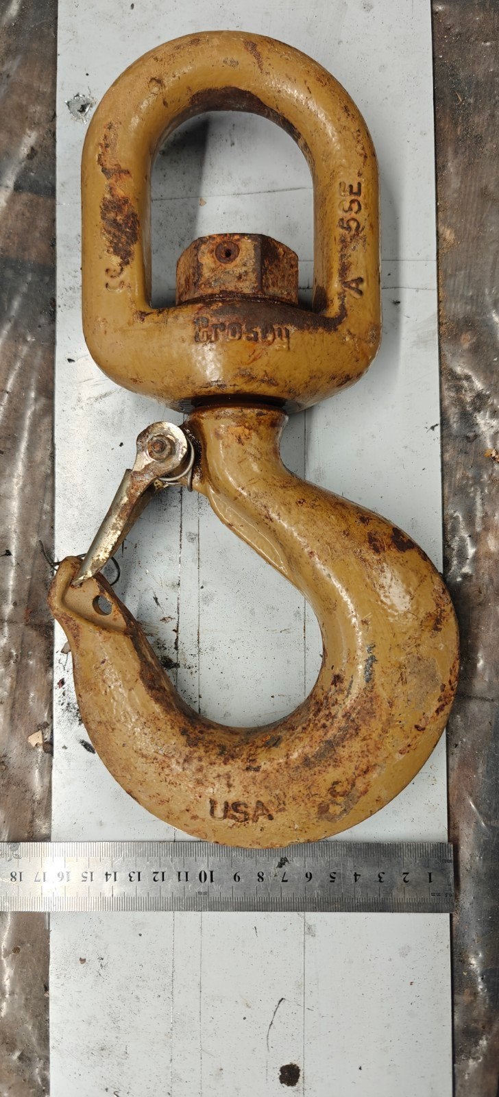 Crosby 5 Tons Draaibare Hijshaak / Swivel Hook – USA, Ophalen of Verzenden, Gebruikt, Handmatig