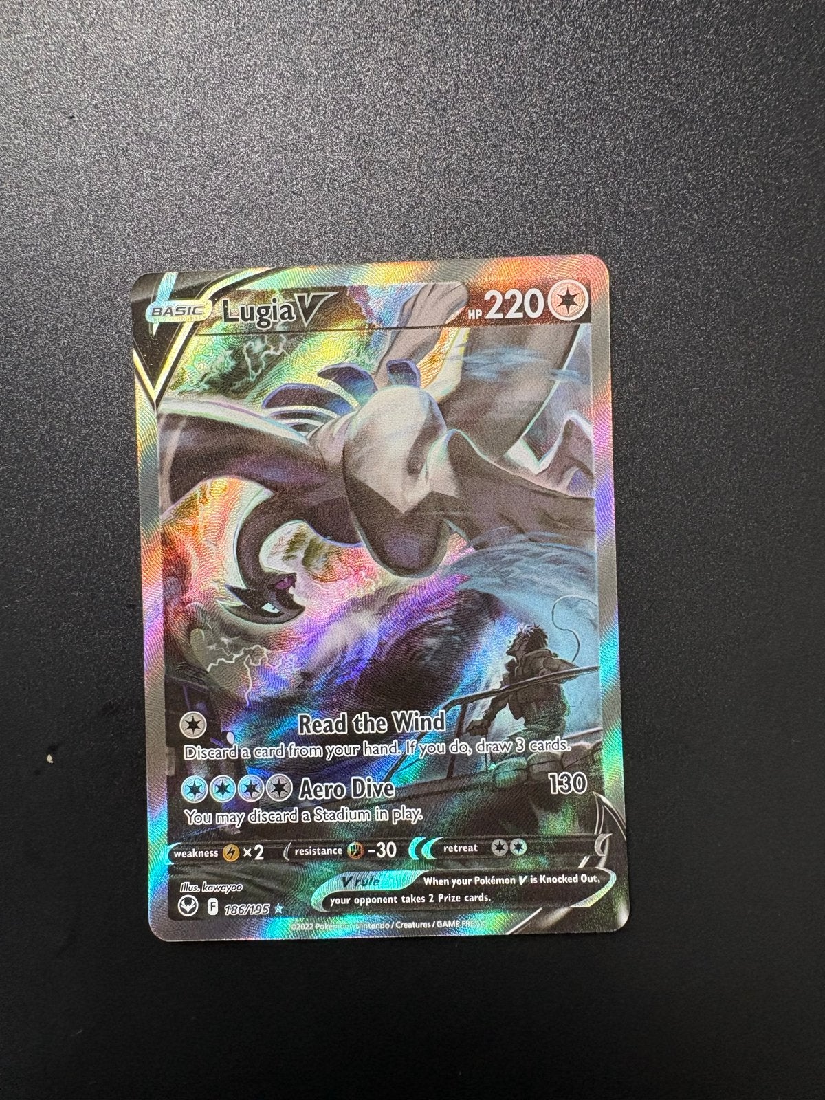 Lugia V (Full Art) Pokémon Kaart - Silver Tempest, Verzenden, Zo goed als nieuw, Losse kaart, Foil