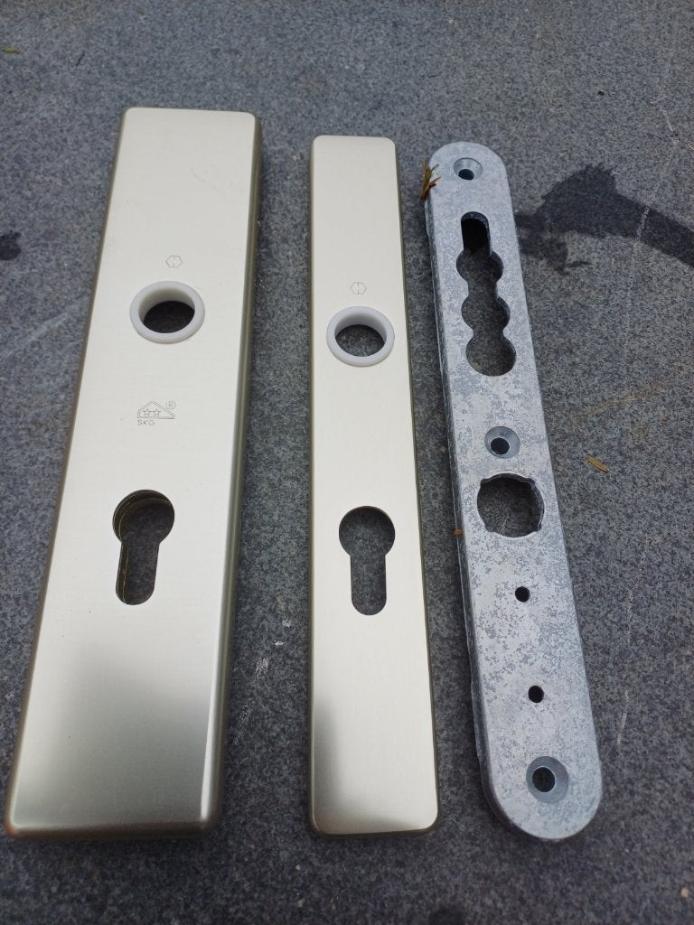Hoppe veiligheidsbeslag PC 72 mm, Nieuw, Ophalen of Verzenden, Buitendeur, Metaal