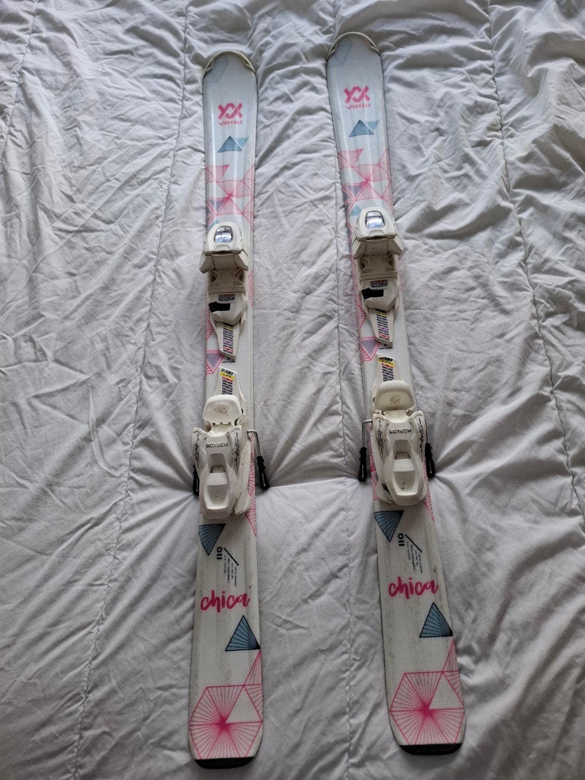 Völkl Chica ski's 110 cm met Marker bindingen, Gebruikt, 100 tot 140 cm, Skiën, Ski's