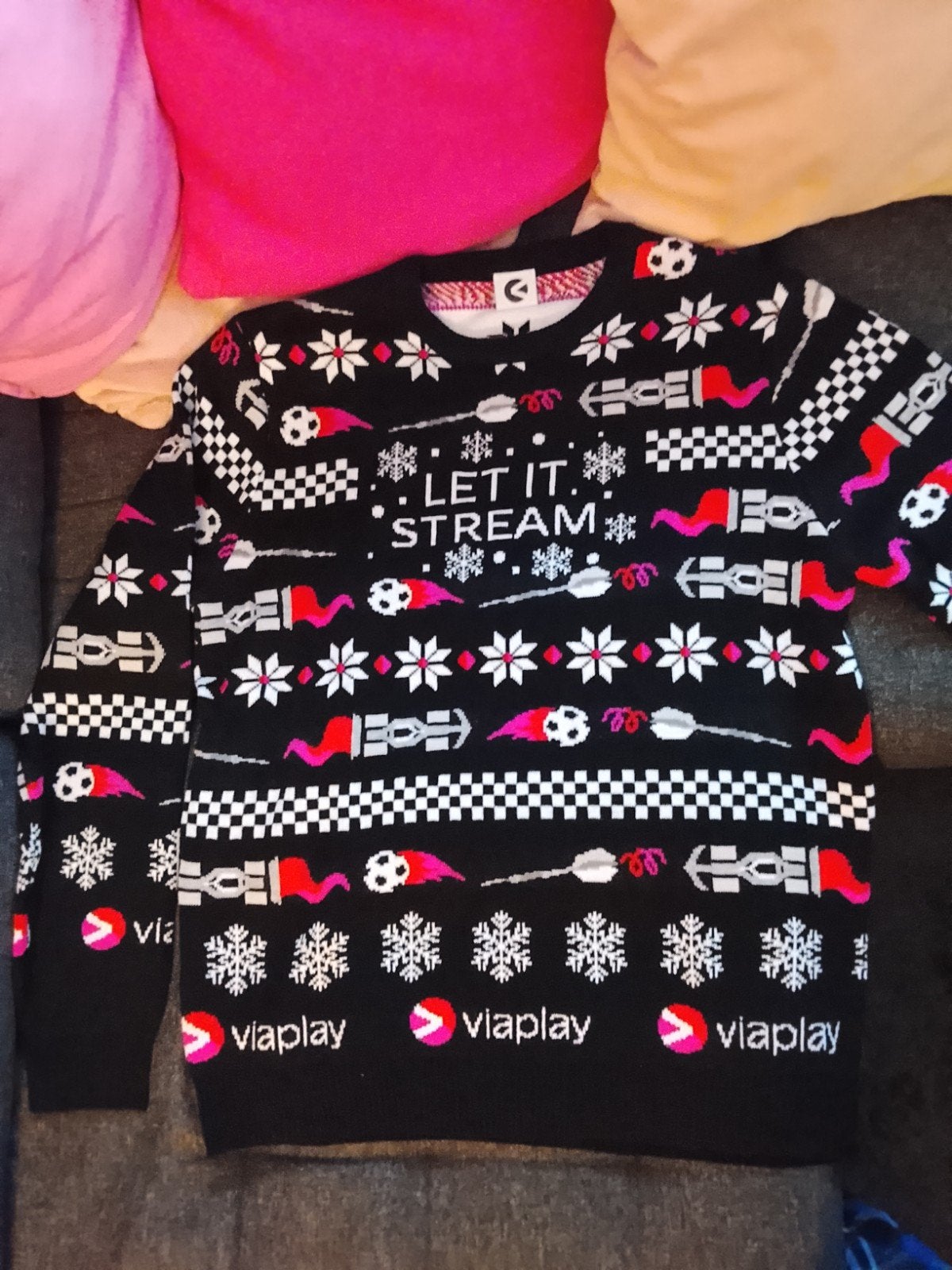 foute kersttrui let it stream ( viaplay ) unieke trui maat L, Ophalen of Verzenden, Nieuw