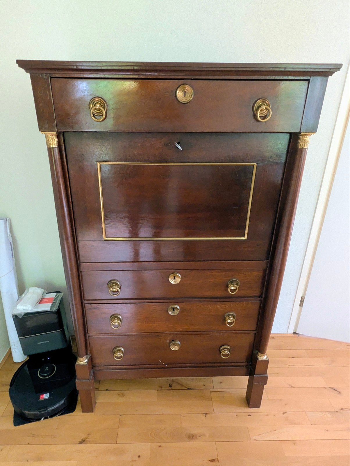 Antieke Hollandse secretaire in Empire stijl, Ophalen, Gebruikt, Antiek (Empire)