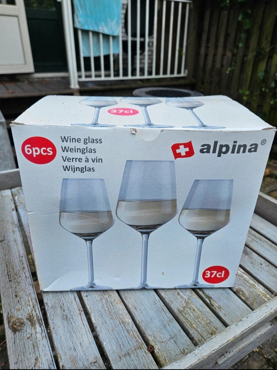 Alpina Wijnglazen Set - 6 stuks, 37cl, Nieuw, Ophalen of Verzenden, Overige merken, Glas