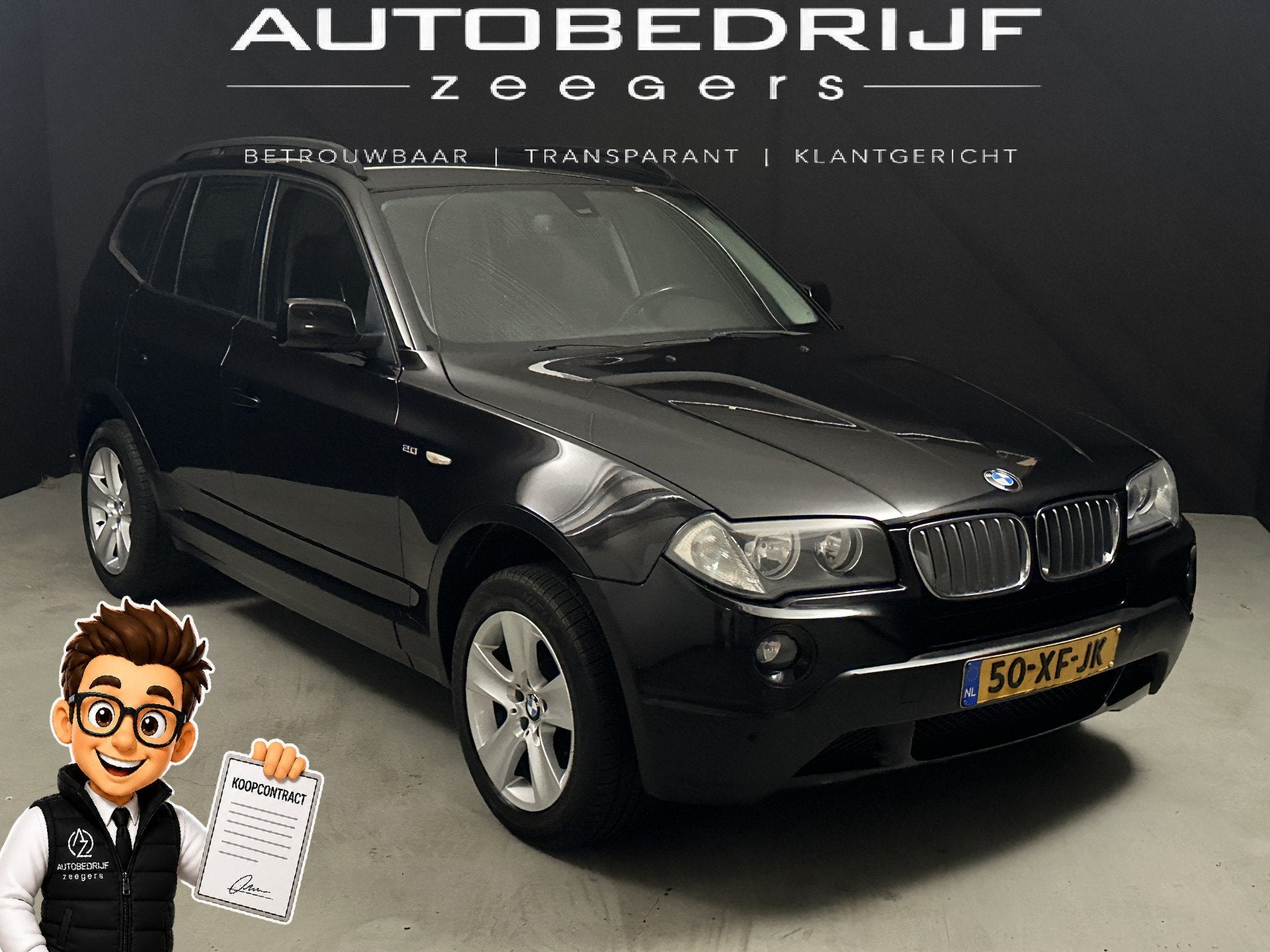 BMW X3 2.0i Executive Anniversary *Goed Onderhouden*AC*Heats, Auto's, BMW, 4 cilinders, 150 pk, Zwart, Bedrijf