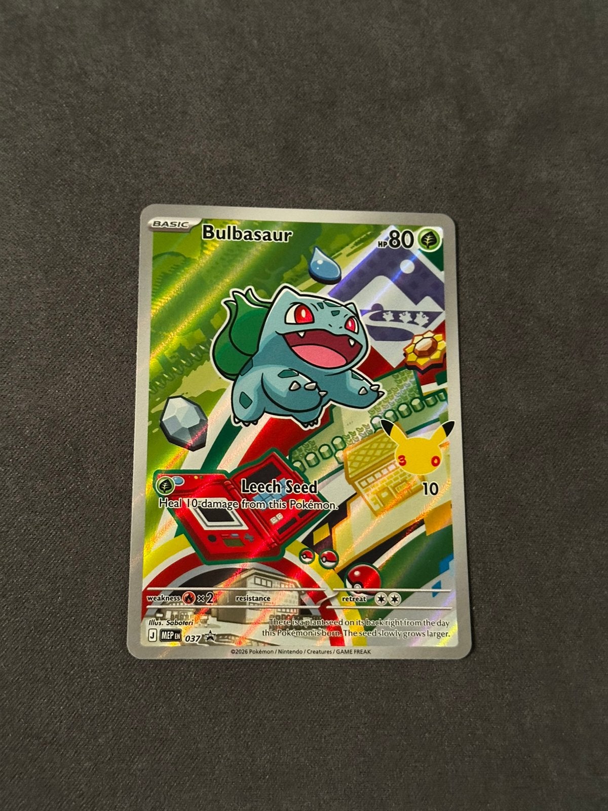 Pokemon Kaart Bulbasaur 037 van Mega Evolution Promos, Ophalen of Verzenden, Zo goed als nieuw, Losse kaart