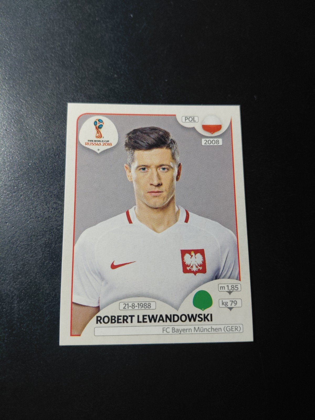 robert lewandowski (polen) panini wk 2018, Verzamelen, Ophalen of Verzenden, Nieuw, Buitenlandse clubs, Poster, Plaatje of Sticker