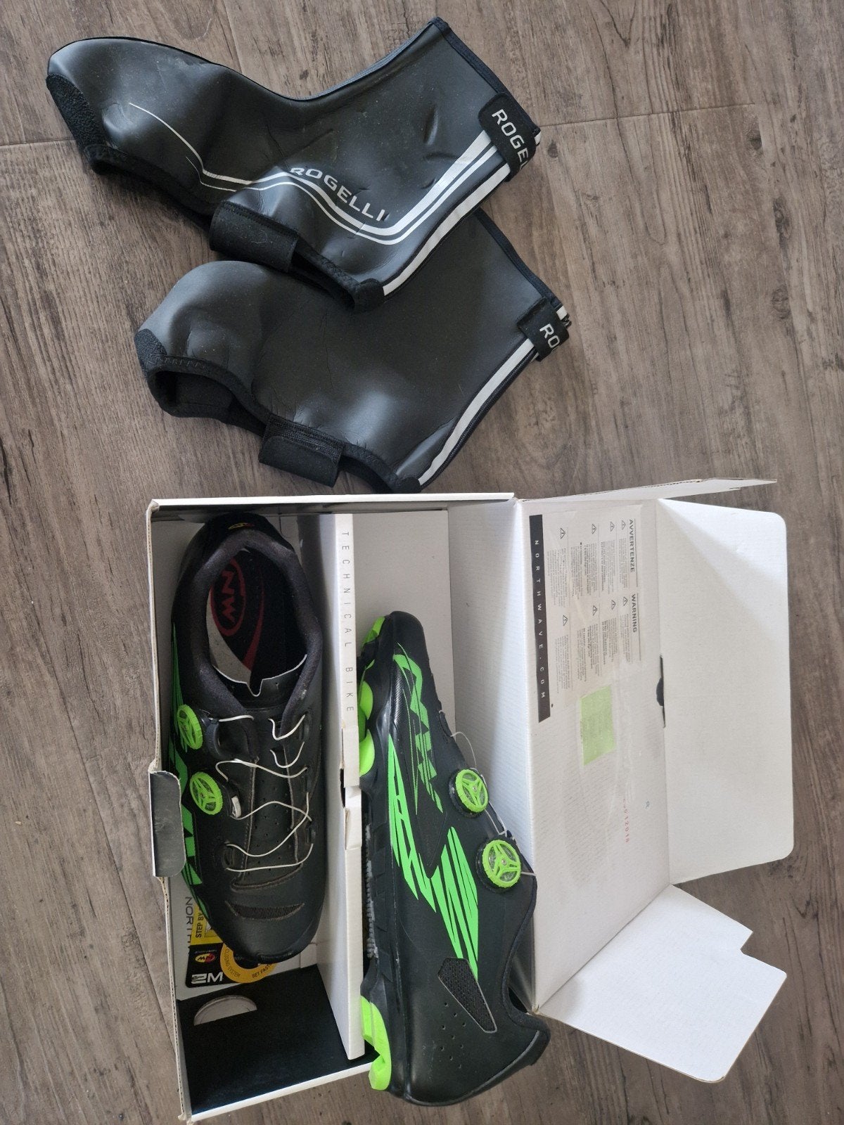 Northwave Rebel 3 MTB schoenen mt 46 met Rogelli overschoen, Ophalen of Verzenden, Zo goed als nieuw, Overige maten, Schoenen