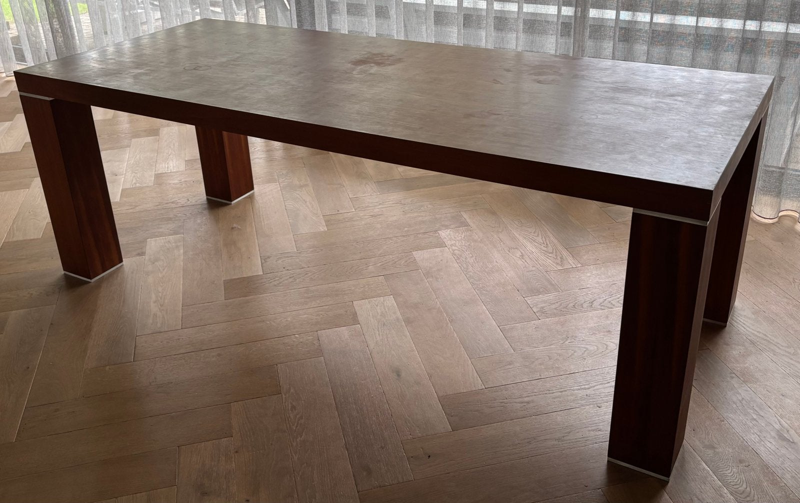 Eetkamertafel kersenhout, Ophalen, Gebruikt, 4 tot 6 stoelen