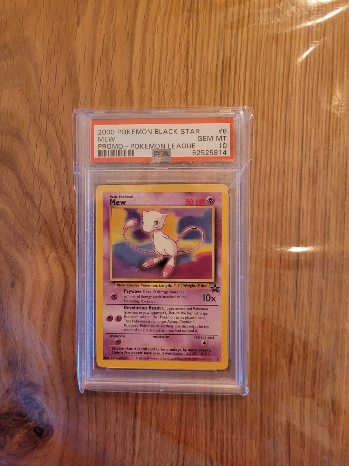 Mew Black Star Promo #8 PSA 10 Graded Pokémon Kaart, Hobby en Vrije tijd, Ophalen of Verzenden, Zo goed als nieuw, Losse kaart