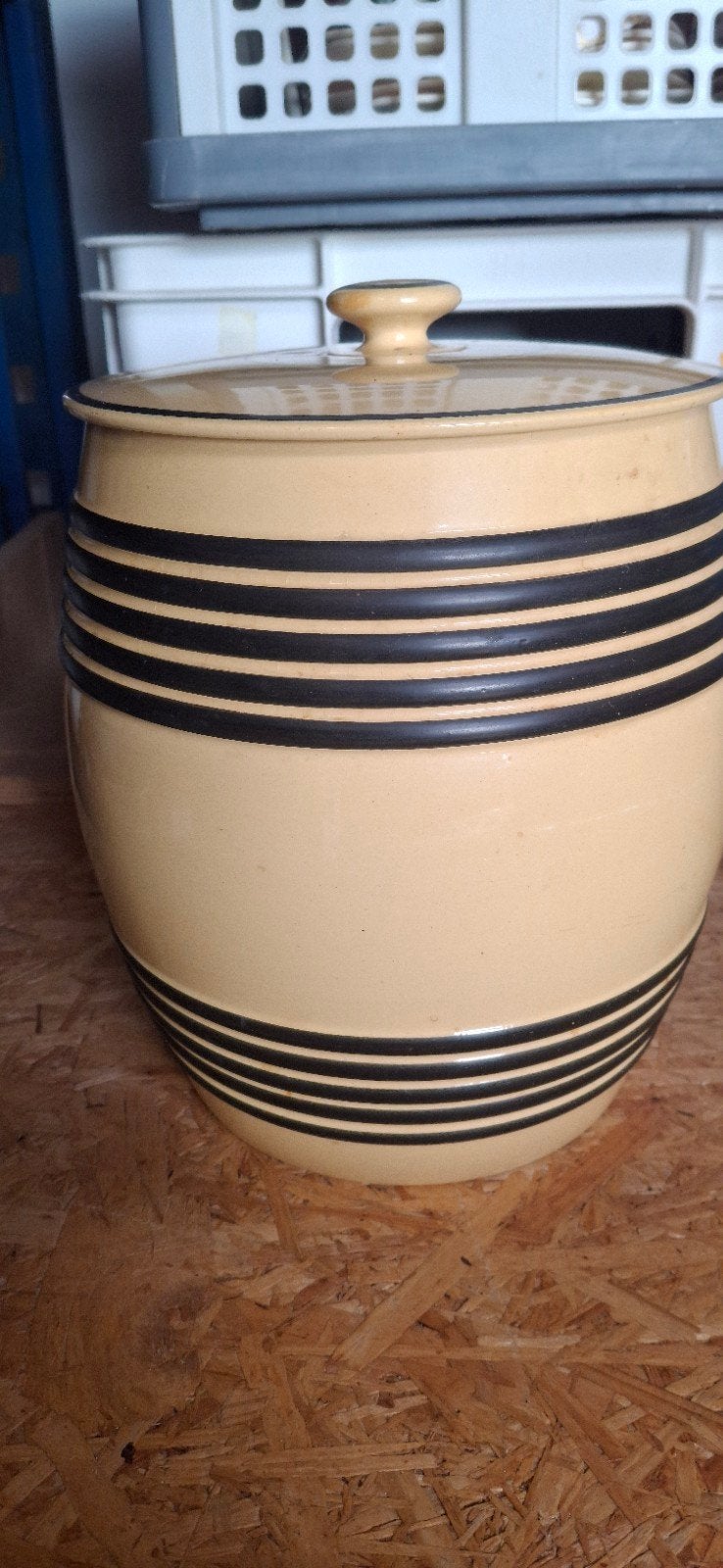 Voorraadpot bandenpot Petrus Regout, Ophalen of Verzenden
