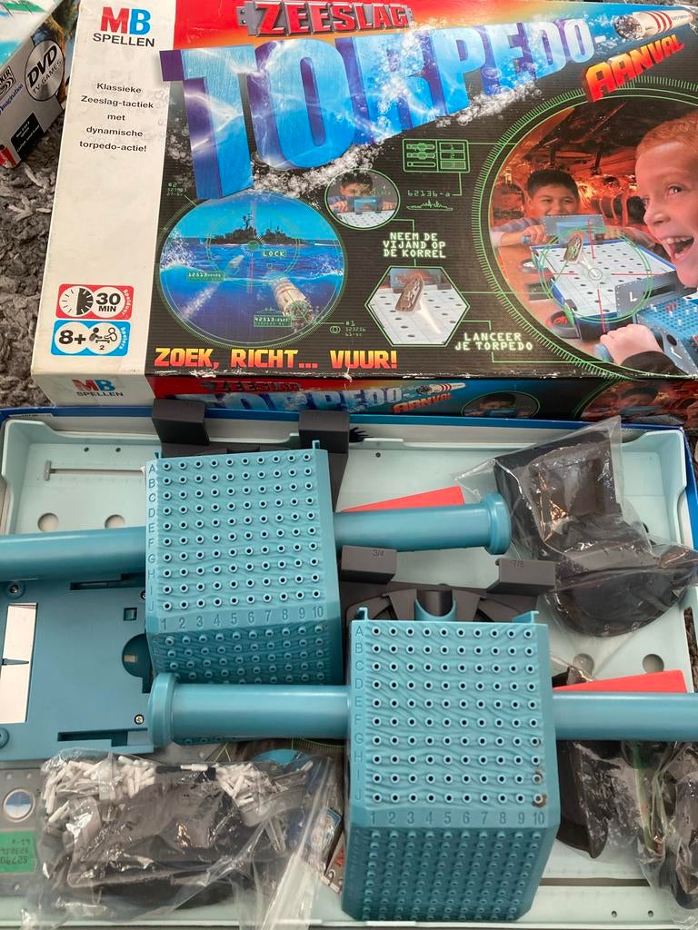Zeeslag Torpedo Aanval - Klassiek bordspel, Hobby en Vrije tijd, Gezelschapsspellen | Bordspellen, Een of twee spelers, Ophalen of Verzenden