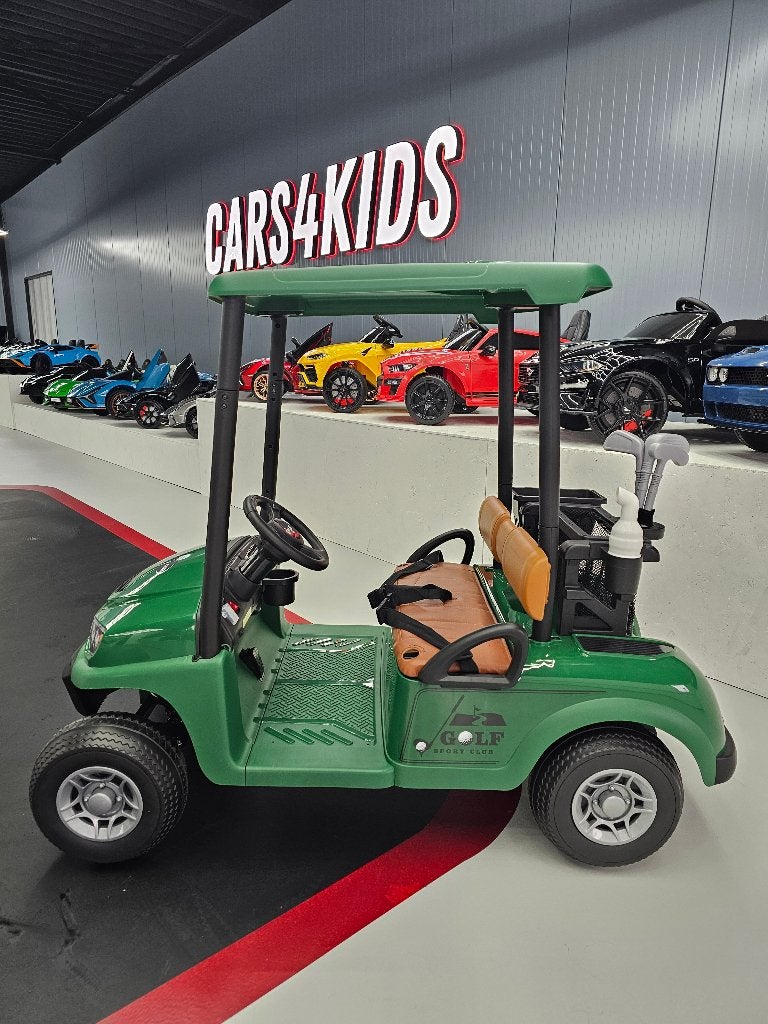 Kinder Golf Kar - 24 volt - leren zit - rubberen banden - RC, Ophalen of Verzenden, Nieuw