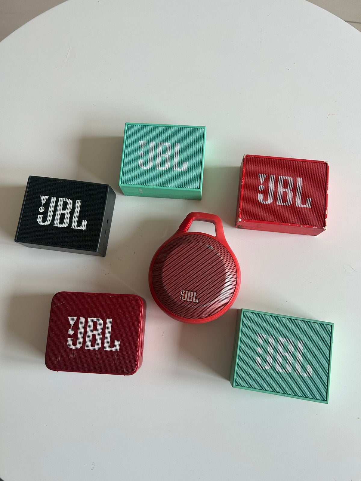 JBL Go 2 en JBL Clip 2 Draagbare Bluetooth Speakers 6 stuks, Audio, Tv en Foto, Luidsprekers, Ophalen, Gebruikt, JBL, Draagbare speaker