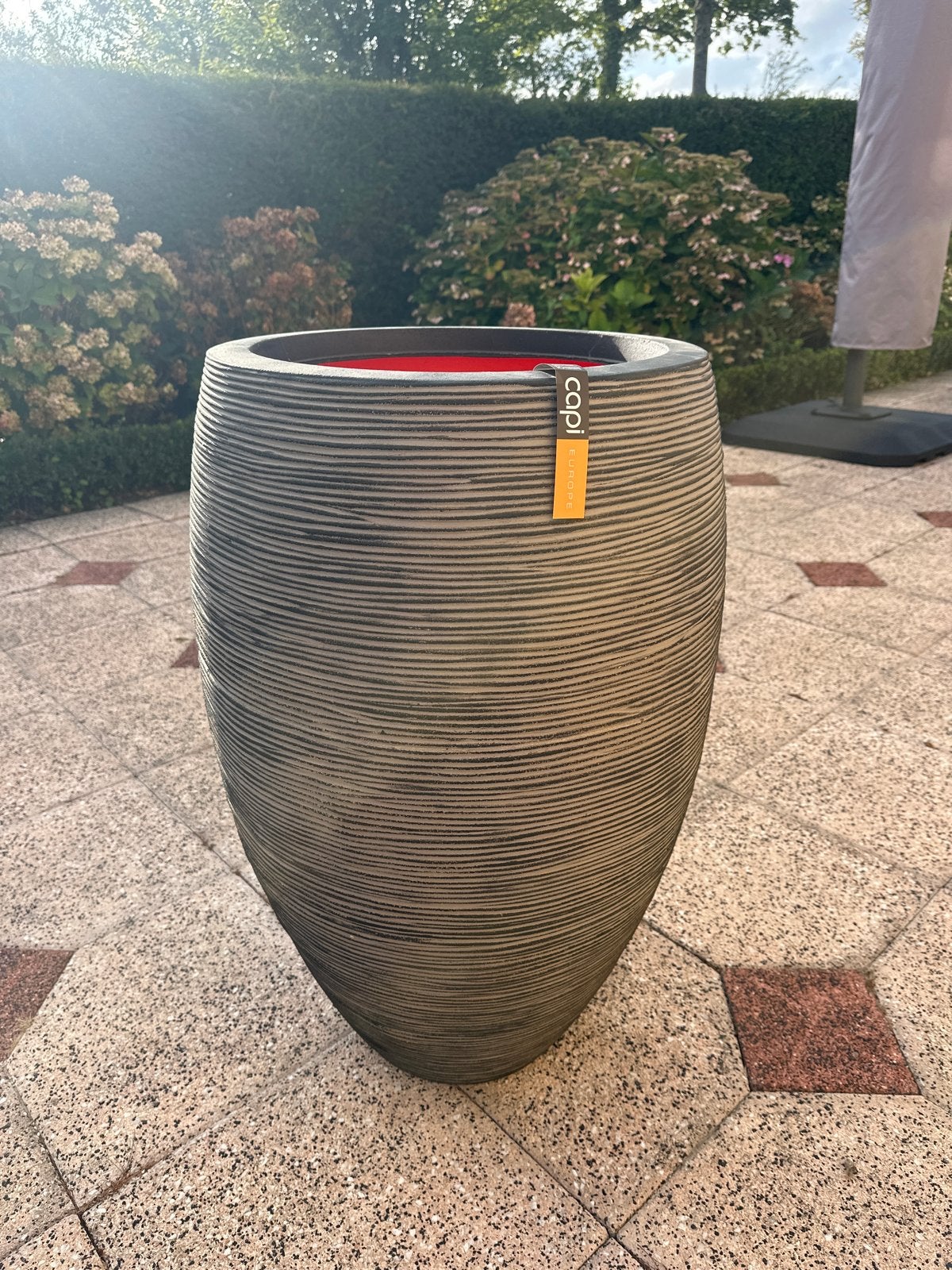 Capi Europe Rib Bloempot Antraciet - Nieuw (55x85cm), Ophalen, Kunststof, Minder dan 60 cm, Rond