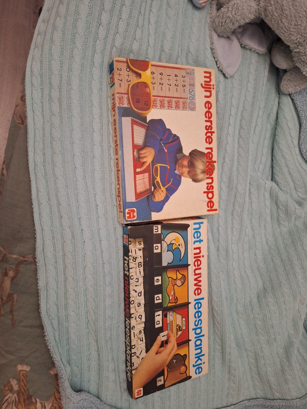 Vintage Educatieve Spellen: Rekenspel & Leesplankje, Ophalen of Verzenden