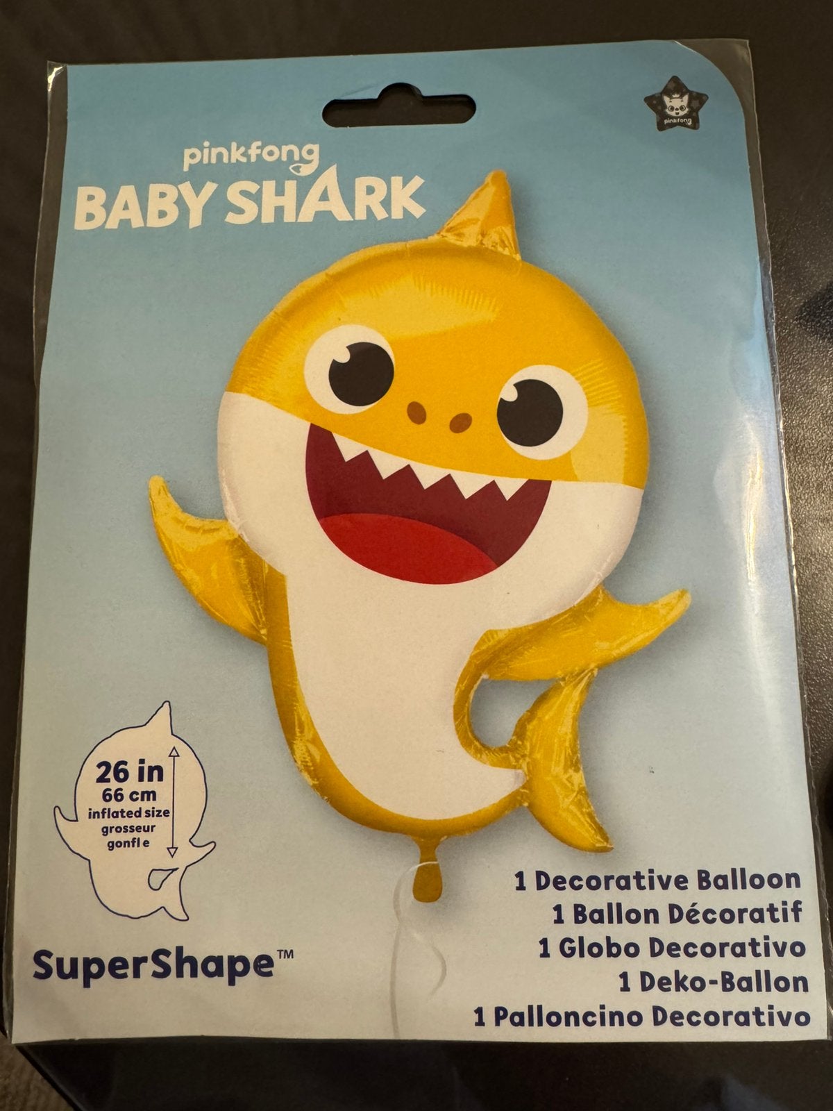 Baby Shark Folieballon – 26 inch, Ophalen of Verzenden, Nieuw, Geboorte of Huwelijk