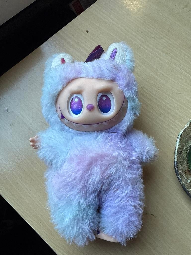 Schattige paarse en blauwe pluche knuffel, Gebruikt, Overige merken, Overige karakters, Overige typen
