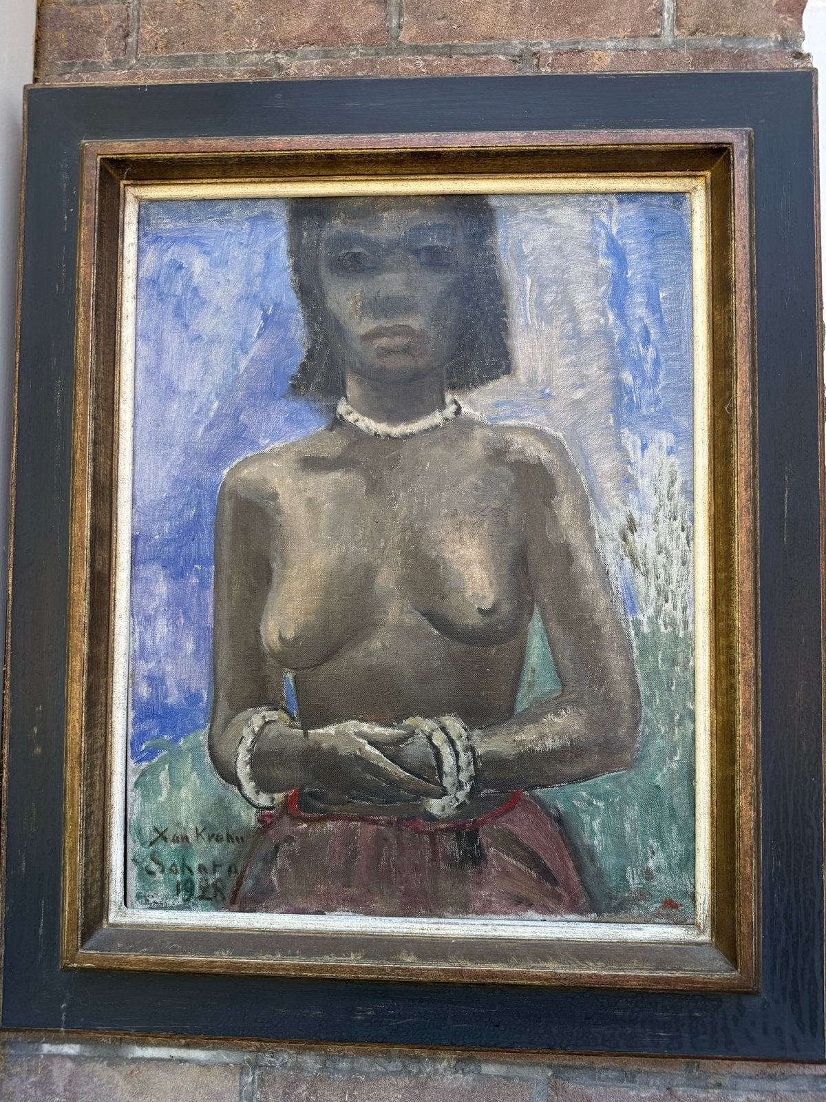 Xan Krohn (1882-1959) - Portret van een vrouw, Ophalen, Doek, Portret of Personen, Realistisch
