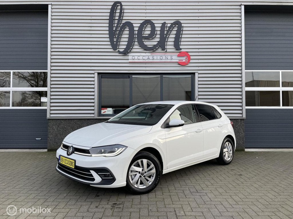 Volkswagen Polo 1.0 TSI Style 1e Eig BOMVOL TOPSTAAT!, Gebruikt, Wit, Bedrijf, Automatische klimaatregeling