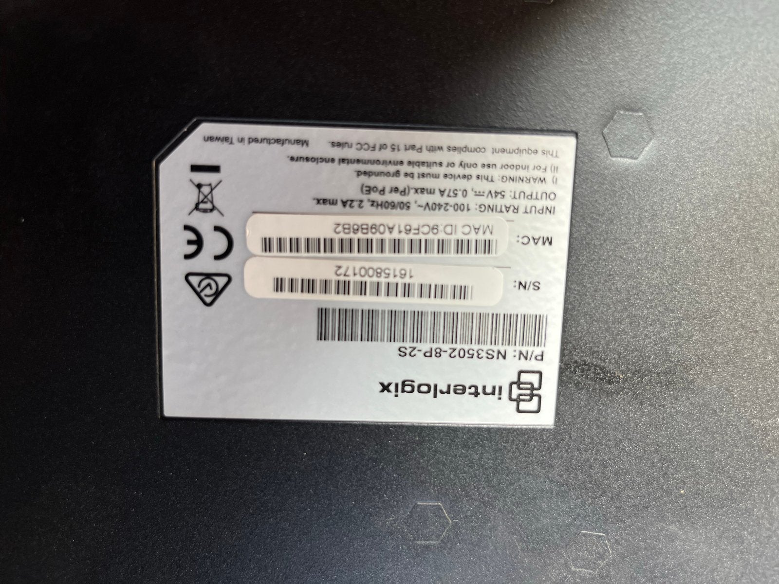 Interlogix NS3502-8P-2S 8-Poort Gigabit Ethernet PoE+ Manage, Ophalen, Gebruikt