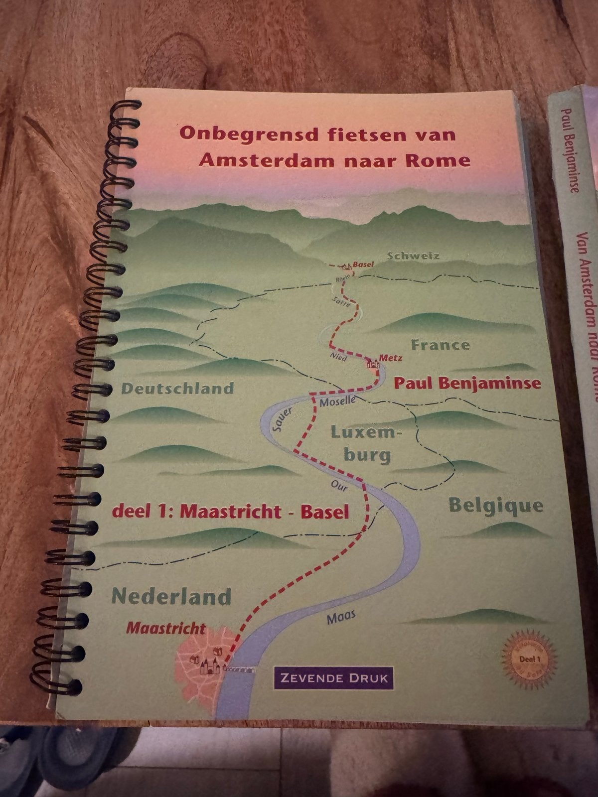 Paul Benjamins: Onbegrensd fietsen van Amsterdam naar Rome, Boeken, Fiets- of Wandelgids, Europa, Ophalen of Verzenden, Gelezen