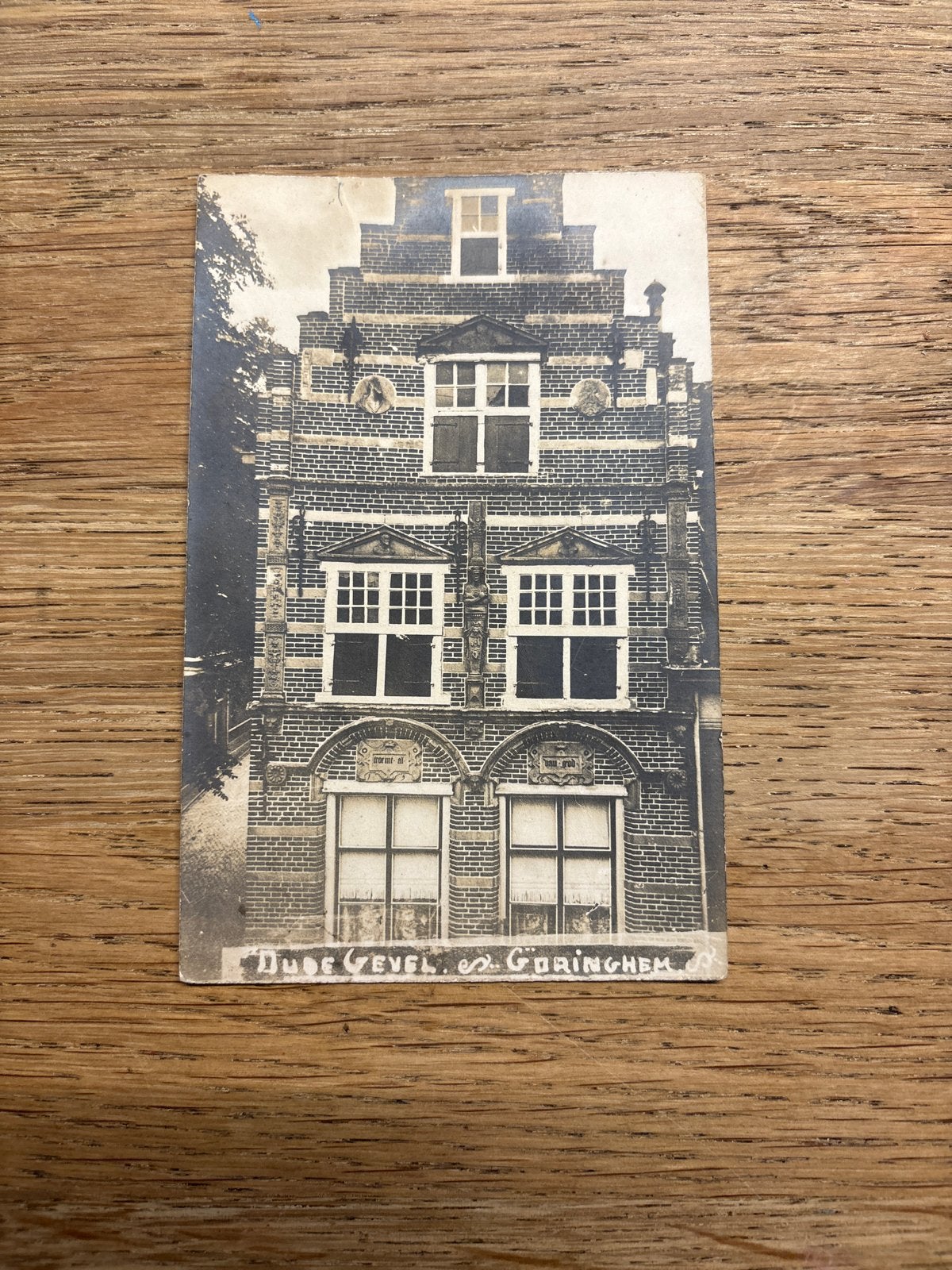 Oude Gevel Gorinchem - Antieke fotokaart, Ophalen of Verzenden, Voor 1920, Gelopen, Zuid-Holland