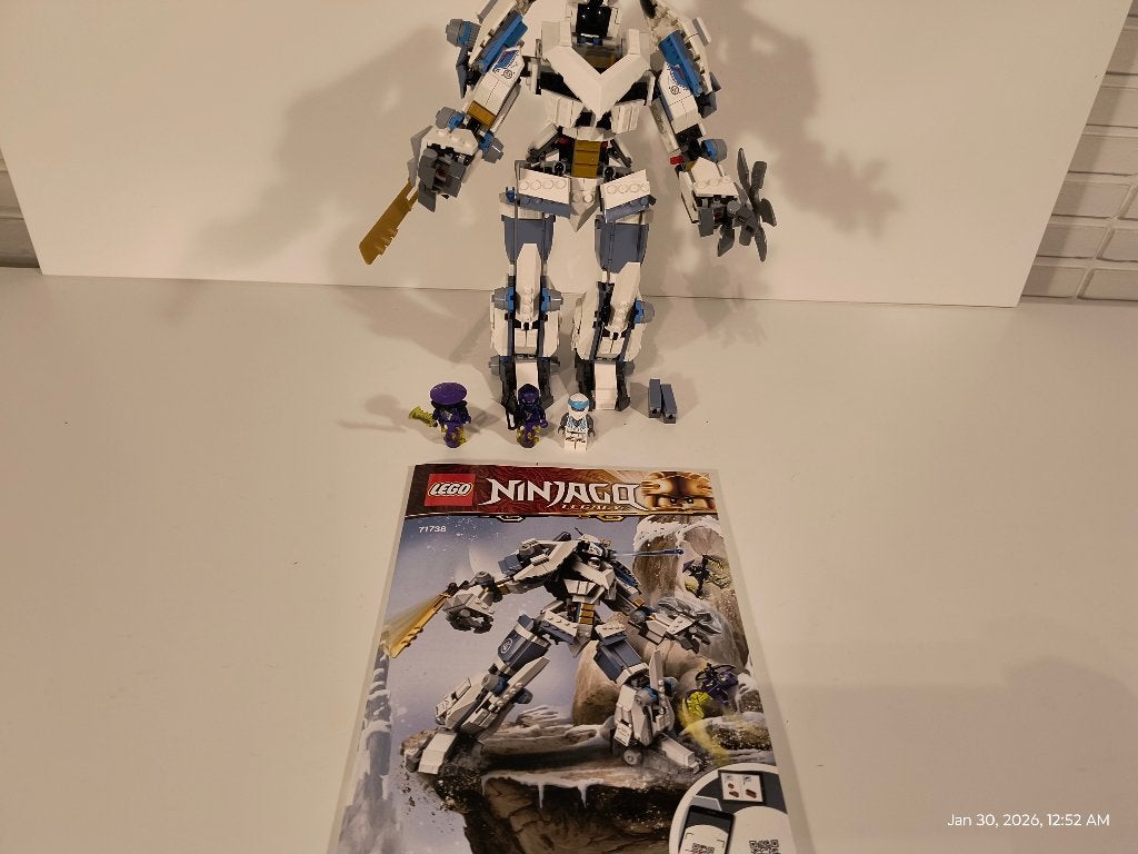 LEGO Ninjago 71738 Zane's Titan Mech Battle, Lego, Ophalen of Verzenden, Zo goed als nieuw, Compleet