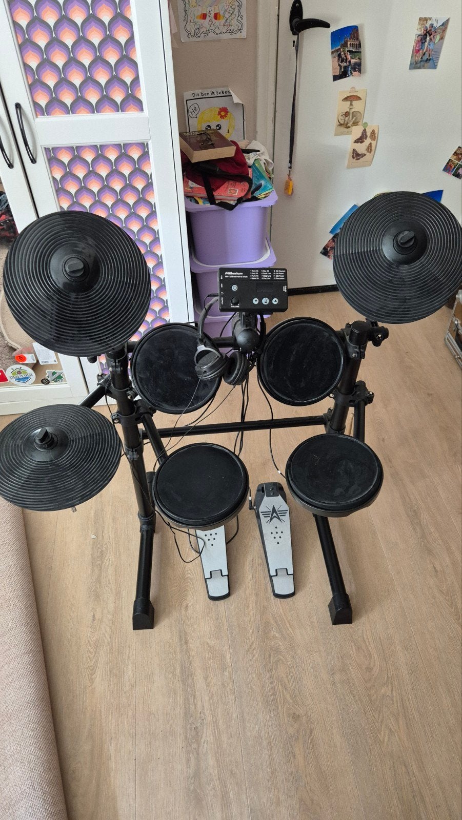 Millenium HD-120 Elektronisch Drumstel met Koptelefoon, Ophalen of Verzenden, Zo goed als nieuw, Overige merken, Elektronisch
