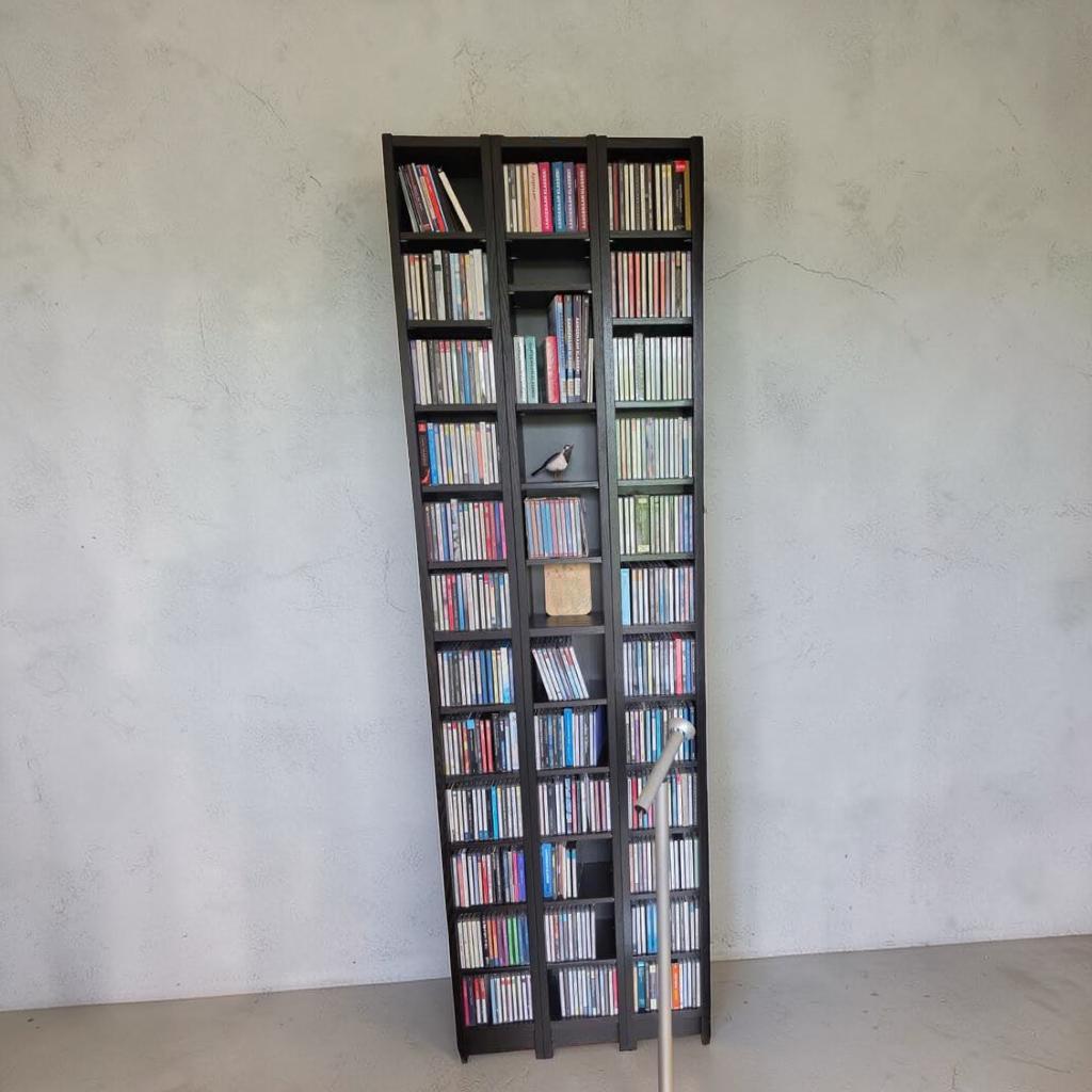 5x CD/DVD kast Billy Ikea Zwartbruin 202 Centimeter, Ophalen, Gebruikt, Ikea, Billy