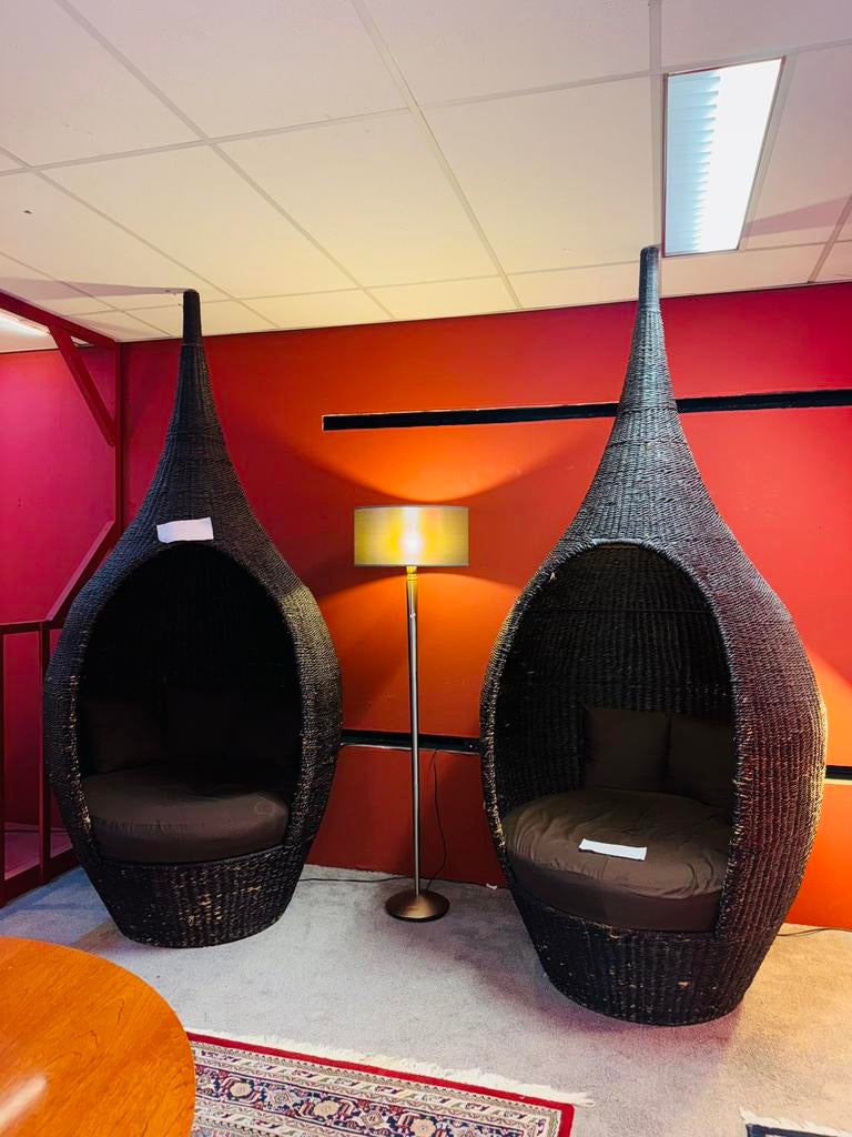 Twee XXXL vintage zitmeubels pod chairs genie in a bottle, Ophalen of Verzenden, A, A, A